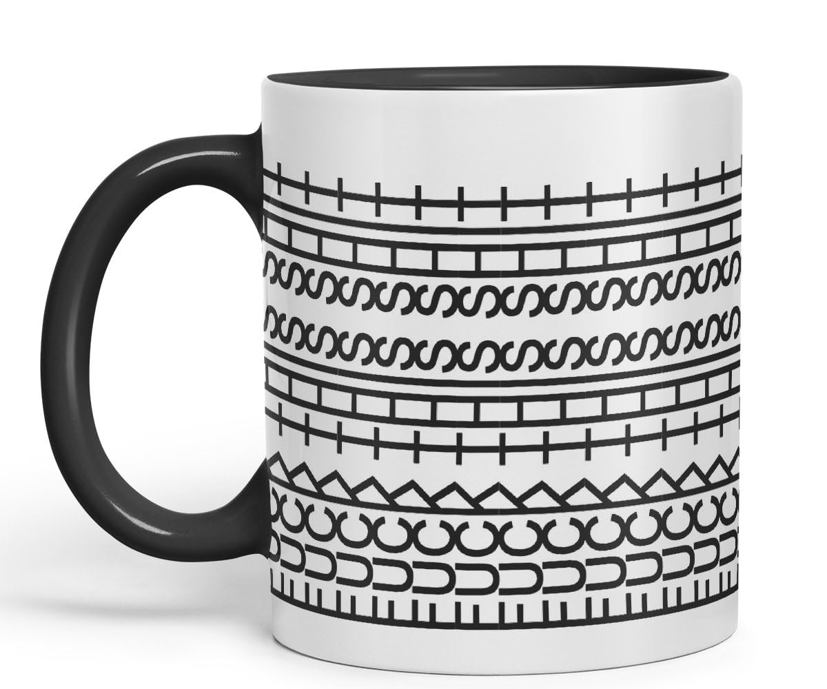 Vixar Fuck This Shit Mug Hidden Message Funny Adult Humor Sarcastic Gift Ceramic Coloured Mug Cup for Tea Coffee Hot Brew 330ml 11Oz Gift BW (Black)
