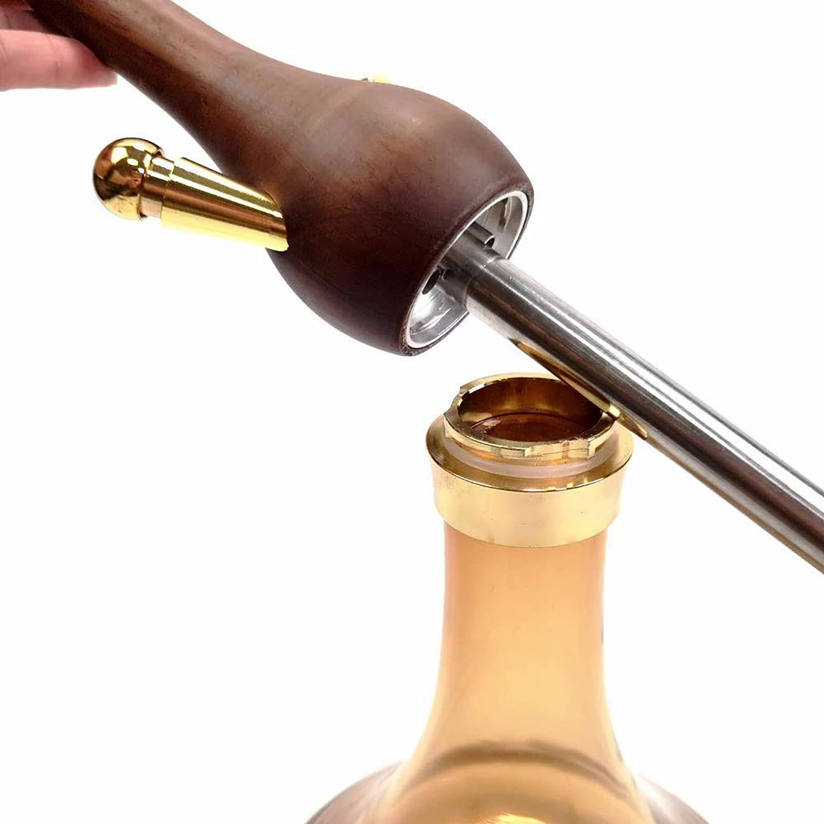 Conjunto de Hookah de la manguera, Juego de narguile de madera de estilo de vidrio de estilo moderno Shisha con pinzas de carbón de manguera de cuero