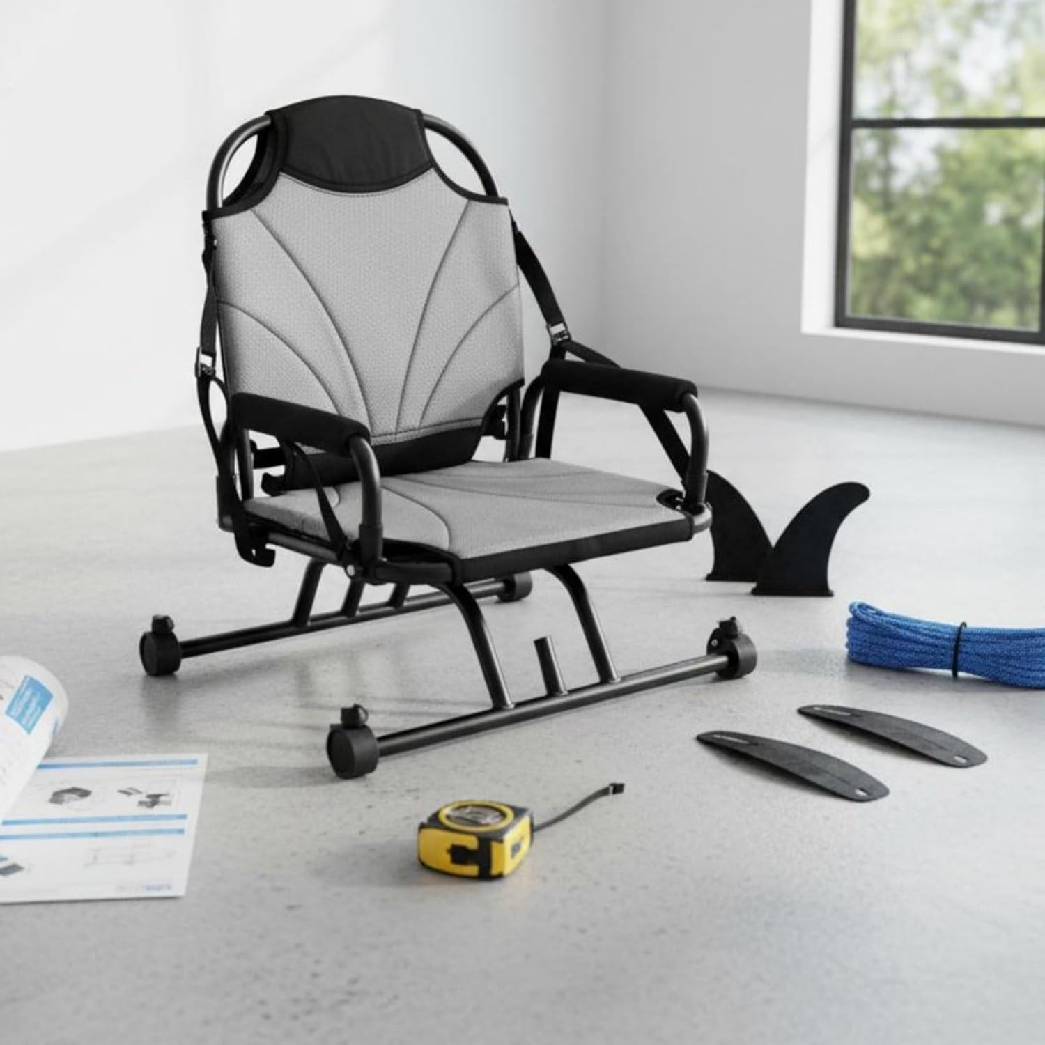 Asiento giratorio Kayak, respaldo plegable ajustable silla multifuncional
