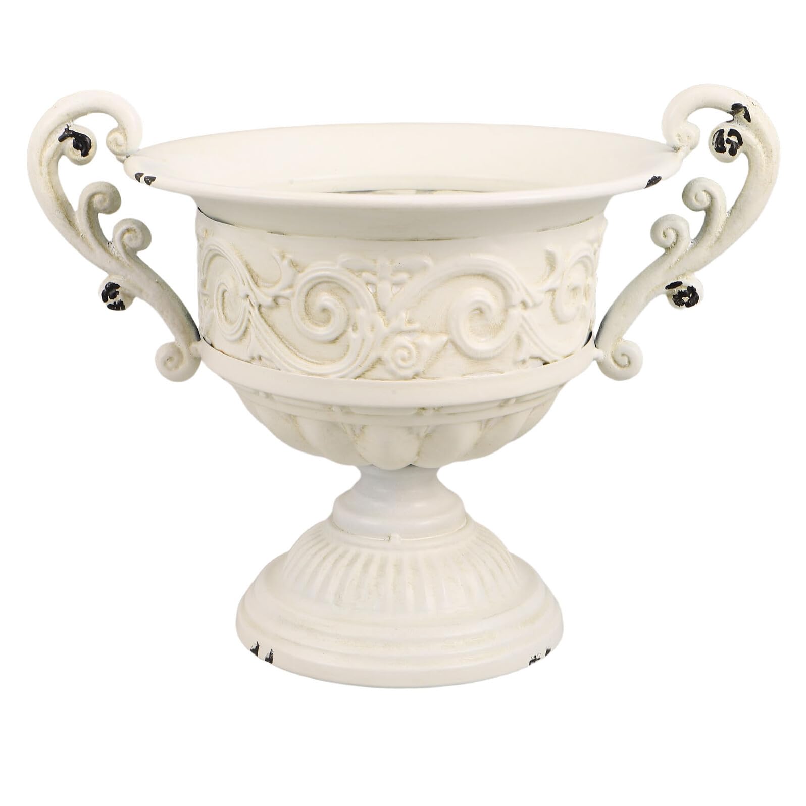 Pot de fleur en fer forgé pour embellir un balcon avec du rustique