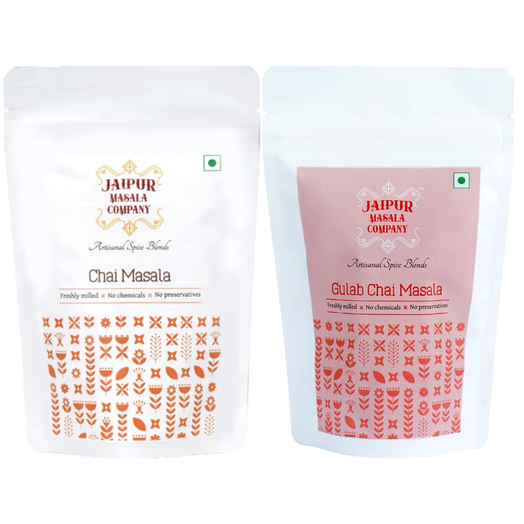 Jaipur Masala Company | Combo Pack - Chai Masala & Gulab Chai Masala | 100% Natural, Premium Spices, For Tasty Masala Tea | 100 gm each (B0CQ7WCBLQ) Amazon Price History, Amazon Price Tracker