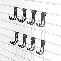 Vista 5 de Accesorios de pared de garaje, ganchos de pared de listones de varios tamaños, accesorio de pared de listones de alta resistencia