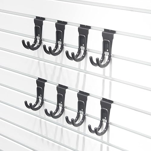 Miniatura 5 de ATOOLA Accesorios de pared de garaje, ganchos de pared de listones de varios tamaños, accesorio de pared de listones de alta resistencia