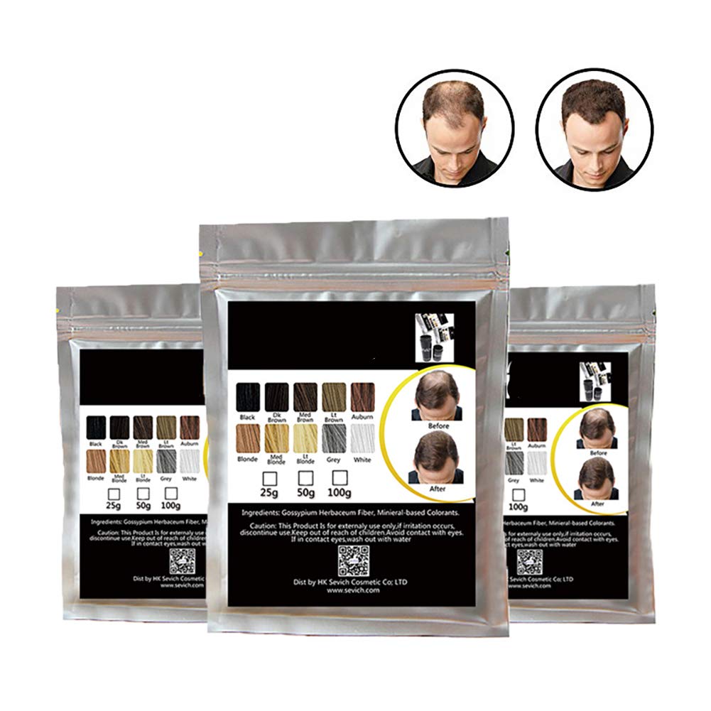 Fibras de Cabello Naturales para Cabello Fino y Escaso, Efecto Inmediato (Marron oscuro)