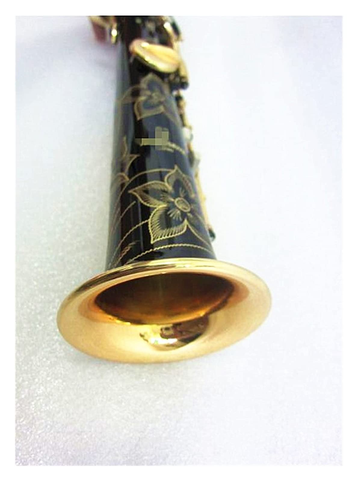 Sax Principianti Kit Sassofono Saxophone Dritto Strumento Musicale in Oro Nero B Sax Piatto Saxophone Lussuoso Intaglio con Custodia Strumento a fiato