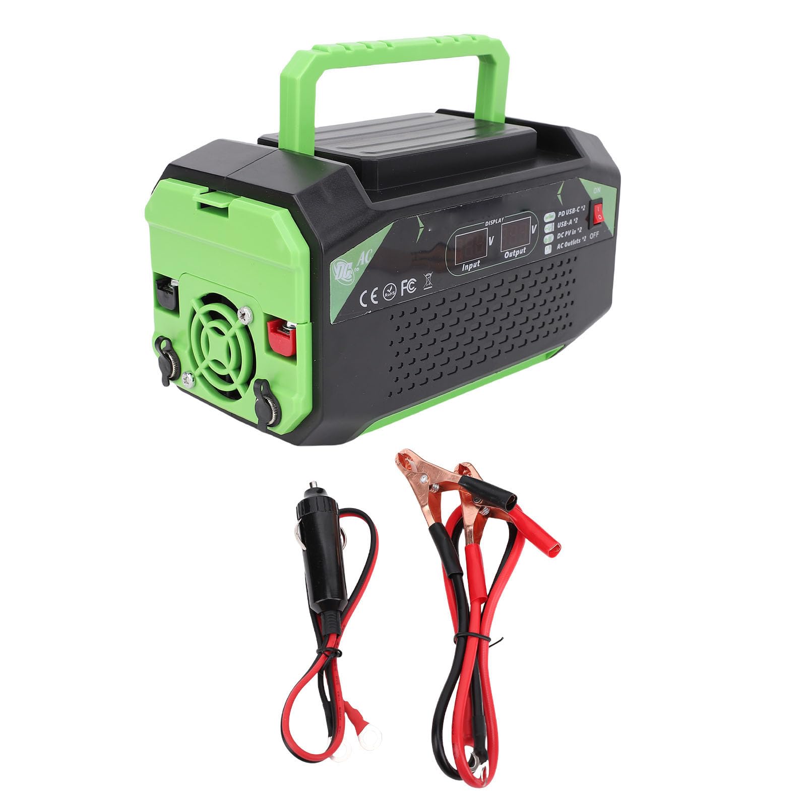 SEAFRONT Falownik Samochodowy 300 W DC Wydajny Kompaktowy Konwerter AC 220 V do Wycieczek Samochodowych Nagłe Wypadki na Kempingu ABS