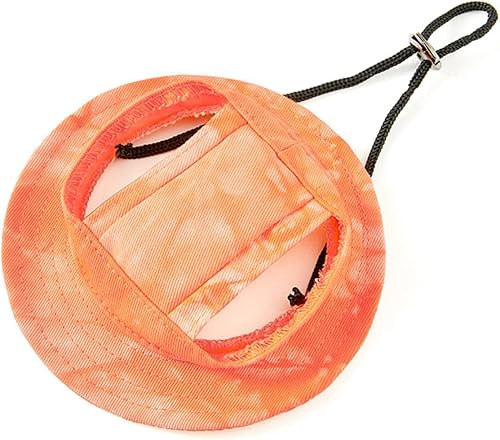 MaruPet Gorra de princesa de ala redonda con visera para mascotas, gorra porosa de malla para perro con agujeros para las orejas para perros