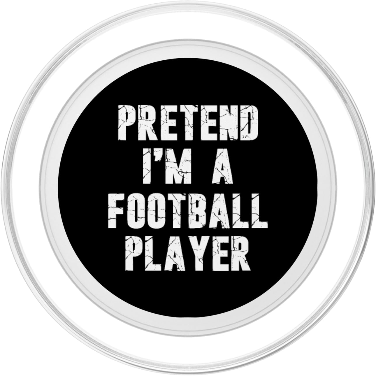 Pretend I'm a Football Player Hassle-Free Holiday Costume PopSockets PopGrip for MagSafe, Clear - Image 2
