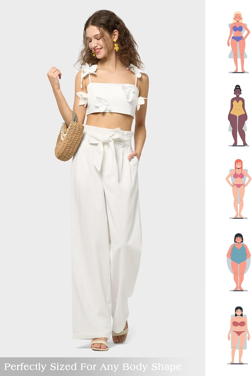 Willit Women Linen Pants Casual Wide Leg Dress Pants High Waisted Paperbag Work Trousers Summer Tie Knot Pockets 28"/30"/32'' - Image 6