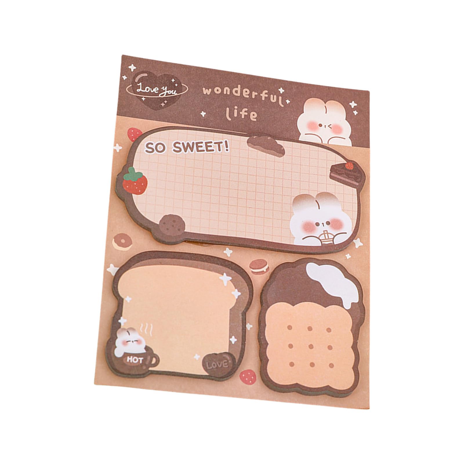 Jazuaiao 60Sheets Sticky Notes for Writing Cartoon Animal Note Paper Cartoon Notes Memo Pad Reminder on Notebook Calender Fridges Student Planner Adhesive