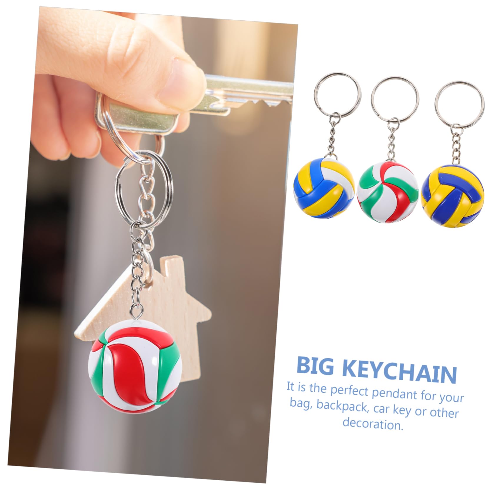 12 Portachiavi Pallavolo Colorati - Ciondoli Sportivi Per Chiavi E Zaini - Foto 2