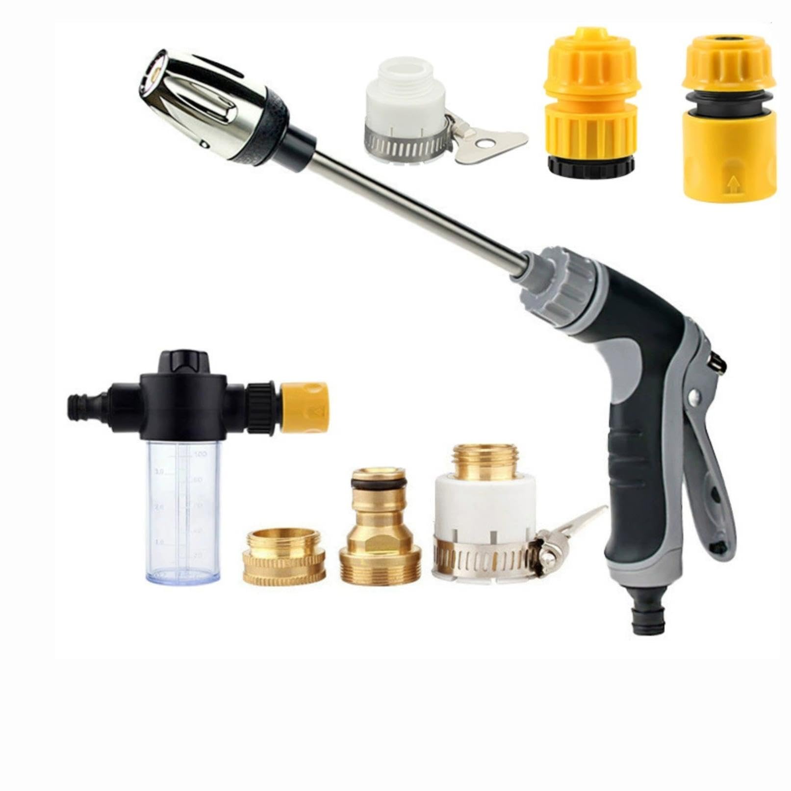 Power Jet High Pressure Gun for Garden Hose, Water Pressure Washer, Pressure Washer TurboWasher for Garden Hose, Ideal for Car Washing, Garden & Patio (#B)