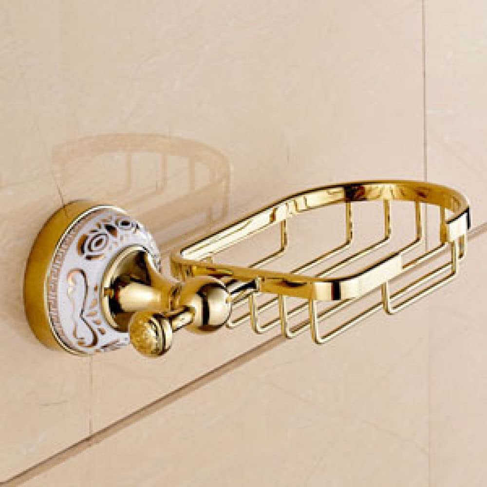Juego de Accesorios de baño de Acero Inoxidable, Gancho para Bata, Soporte para Papel, toallero, Juegos de baño Dorados, Cesta para jabón