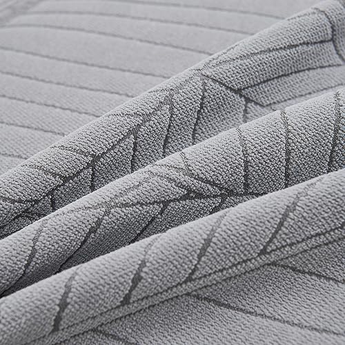 Manta de chenilla para sofá, cubierta completa de 360°, funda de sofá jacquard teñida para 4 plazas, tamaño grande, varios tamaños, protector de sofá, decoración de sala de estar (180 x 360 cm, gris)