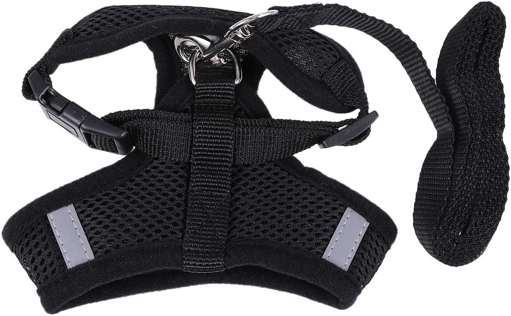 Arnés de Malla con Chaleco Collares Pecho Correa de Pecho Correa Suministros para Mascotas Chaleco Ajustable y Transpirable para Mascotas pequeñas Cachorros Gatos Perros M Tamaño M Rojo