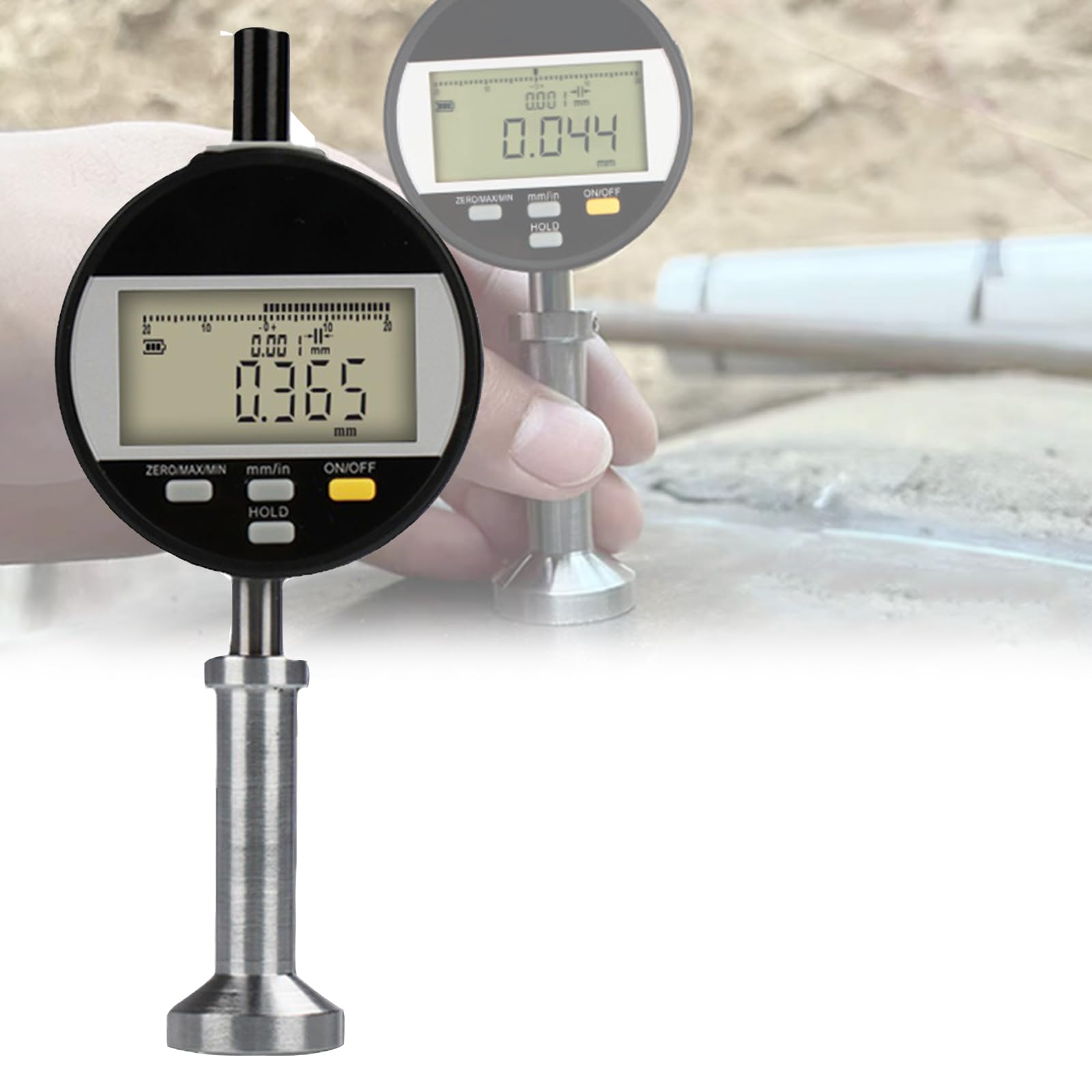 Oberflächen-Rauheitsprüfer, digitales Rauheitsmessgerät 0–6,5 mm, LCD-Display, Messgenauigkeit ± 0,003 mm, metrische und imperiale Einheiten für präzise Oberflächenanalyse