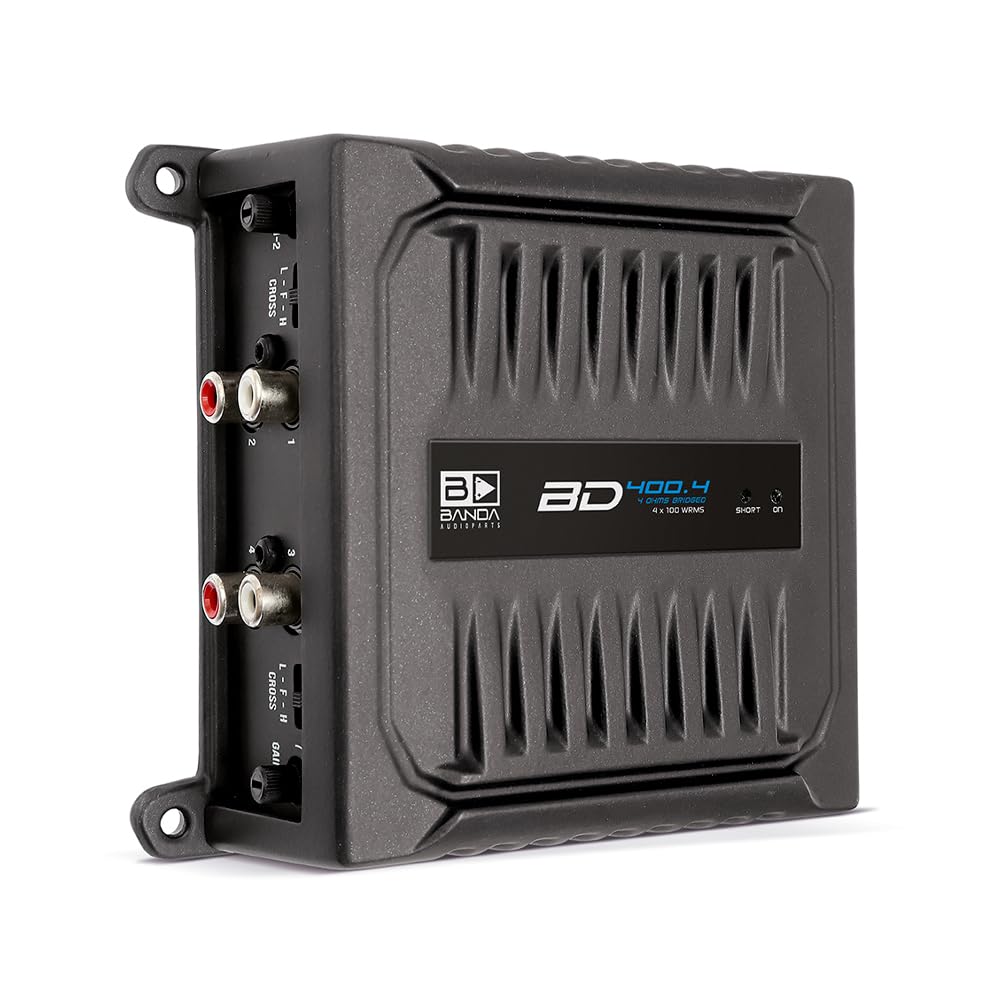 Banda 400.4 4 Channel 400 Watt RMS Full Range Car & Motorcycle Amplifier BD400.4