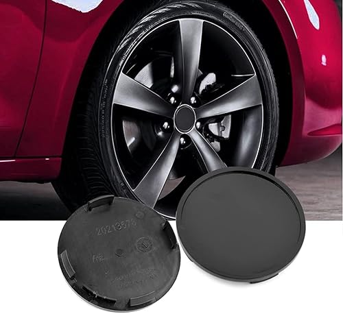 Miniatura 1 de steel.frame.motor Juego de 4 tapas centrales de cubo de rueda, color negro, 76 mm (2.99 in)2.835 in (2.83 pulgadas) de plástico ABS