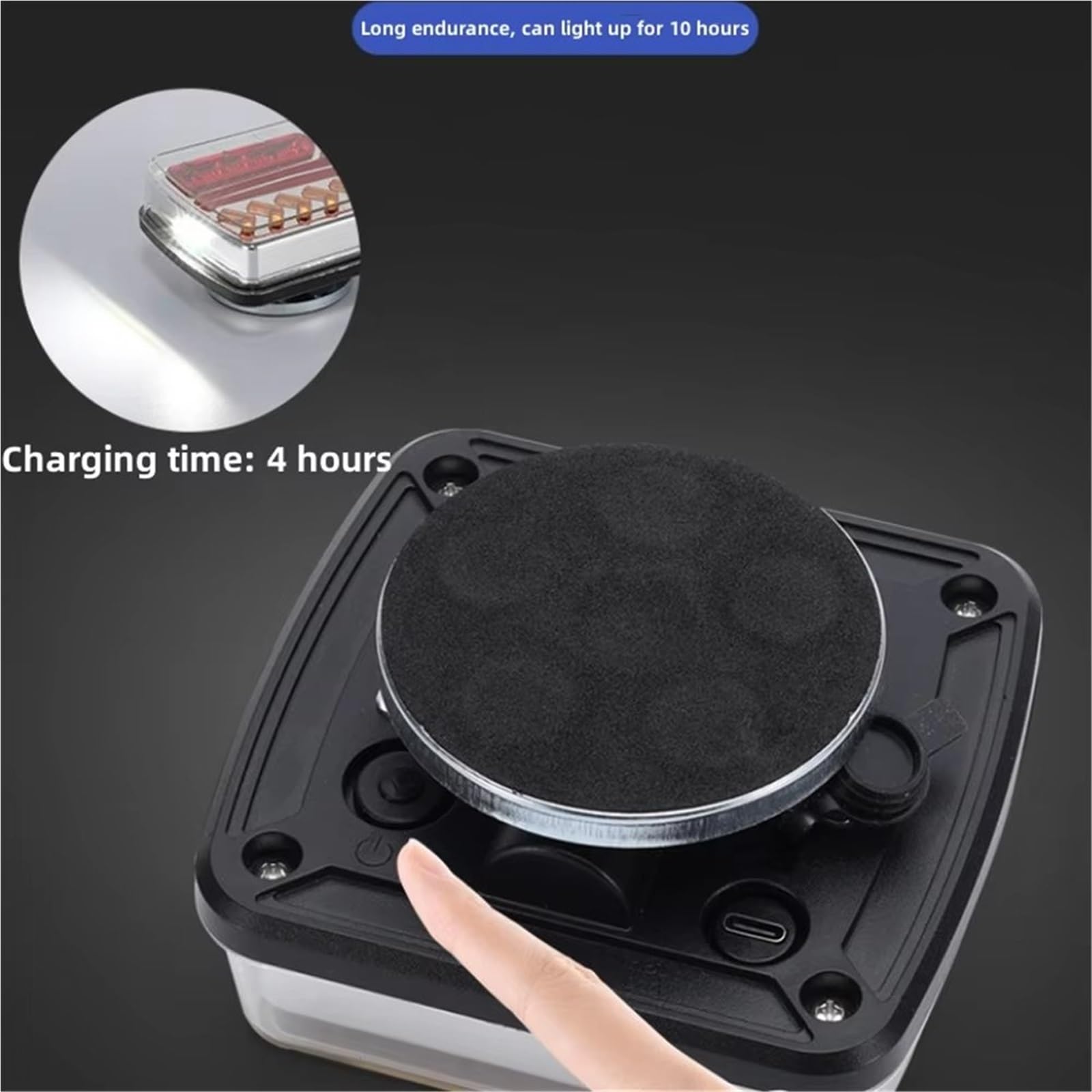 Piloto Traseros Led Luz Trasera LED Magnética Inalámbrica 12V/24V 30M para Remolque Caravana Autocaravana Camión Furgoneta Camper Señal Freno Faro Trasero