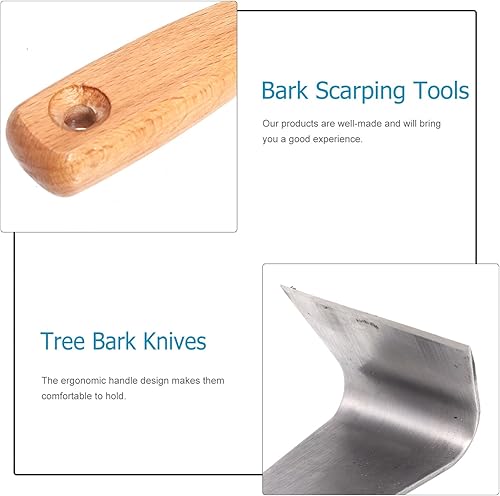 Miniatura 5 de Housoutil Herramientas de mano herramienta de afeitado de corteza de espada de corteza, 2 piezas, pelador de troncos, cortador de injerto de árbol,