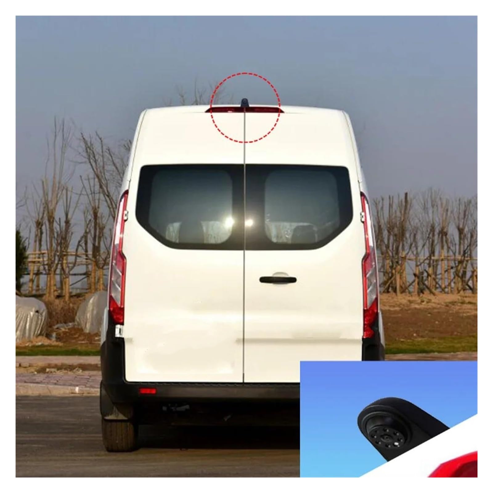 para Ford para Transit Van 2015-2020 Luz Freno Coche Cámara Respaldo Marcha Atrás Estacionamiento Monitor Línea Guía Visión Nocturna IR Cámara De Marcha Atrás para Coche(B)