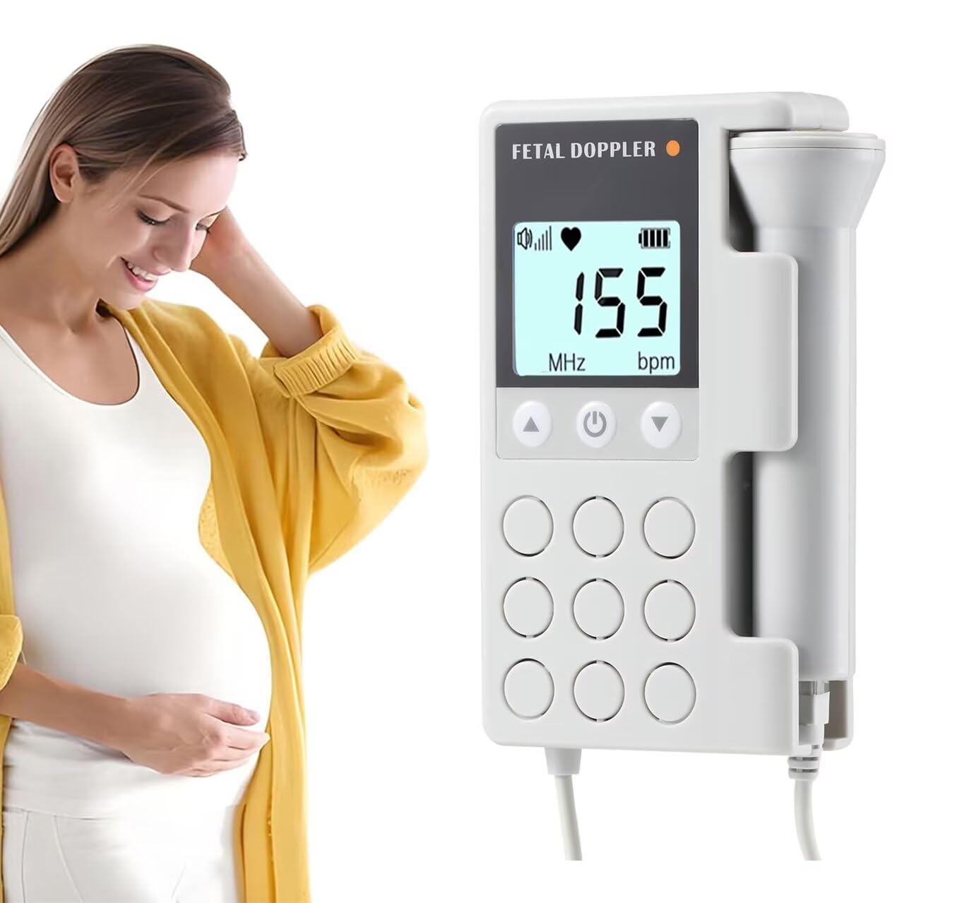 doppler fetal monitor heartbeat pregnancy accessories portable fetal doppler monitor heartbeat easy to use at home-m5