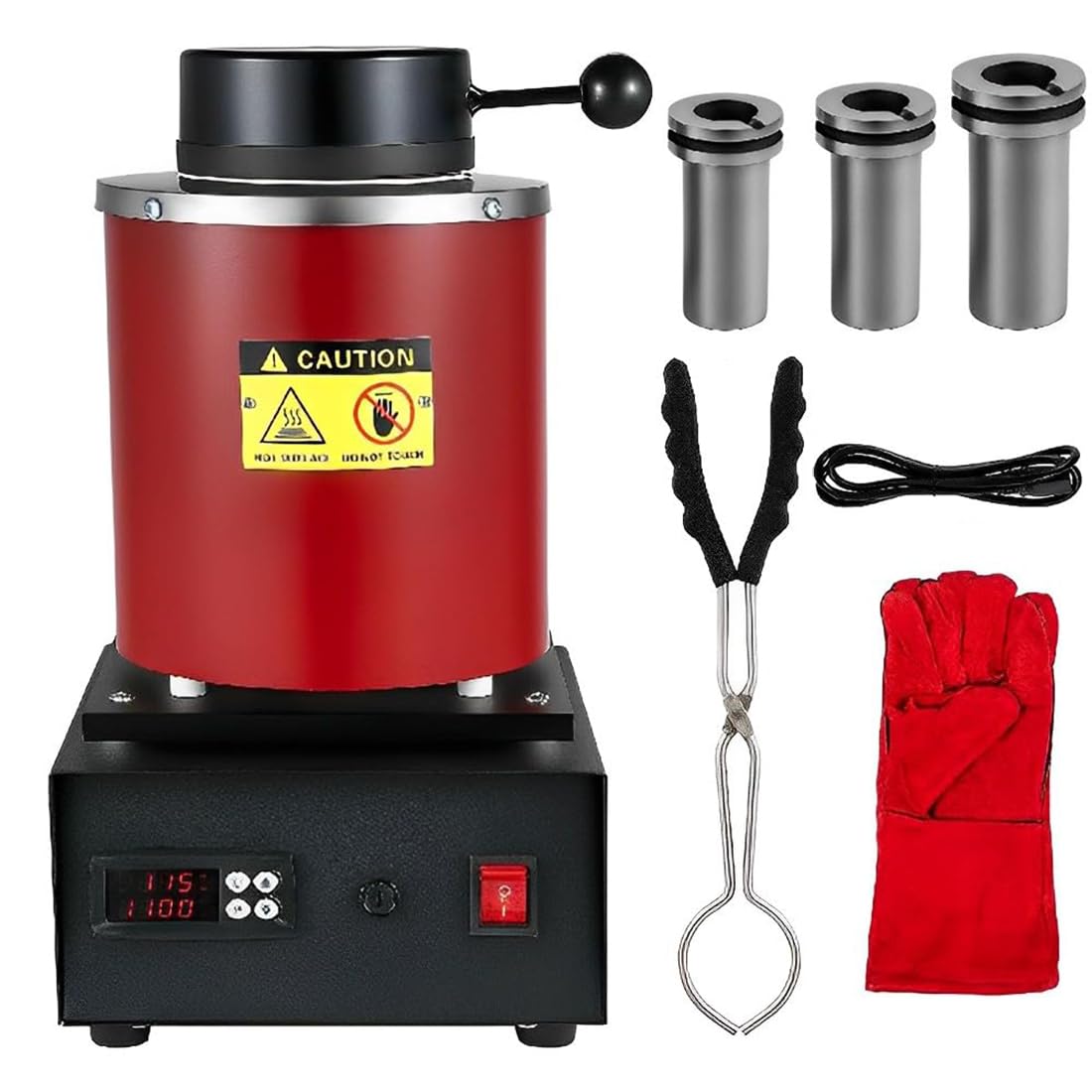 Four de fusion d'or 1500W haute précision 1100°C pour fondre l'or et l'argent proprement