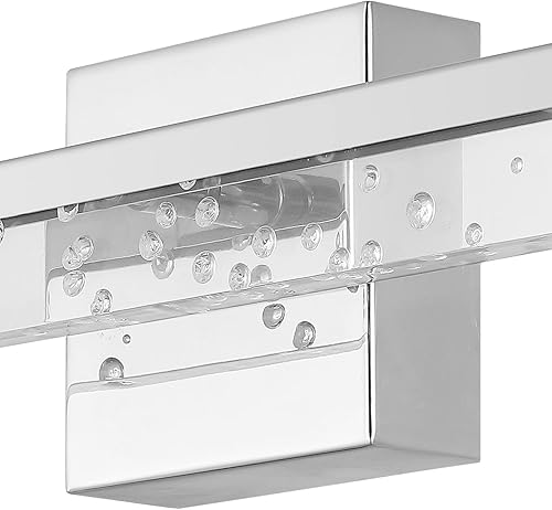 Miniatura 10 de Eyely EYL7128A Paulina - Luz LED integrada de acrílico de 22 pulgadas para entrada, vestíbulo, baño, pasillo, dormitorio, color negro y transparente