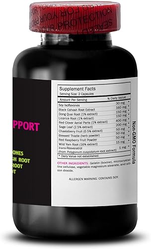 Miniatura 4 de Suplementos de menopausia para mujeres alivio de la menopausia para sofocos, complejo de apoyo de la menopausia, fruta de castaño, sudores
