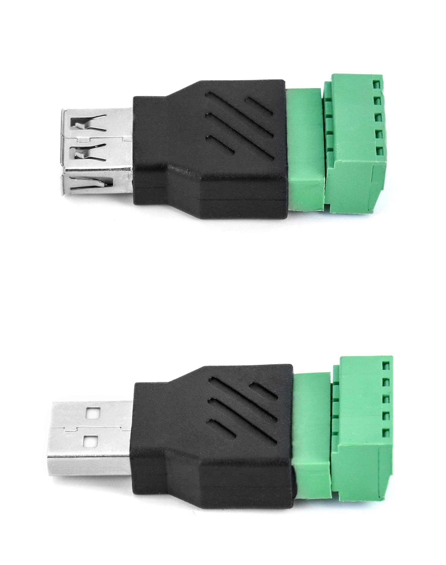 USB-Stecker Auf Schraubklemme – Lötbarer Adapter Für USB 2.0, 5-polig, 2 Stück