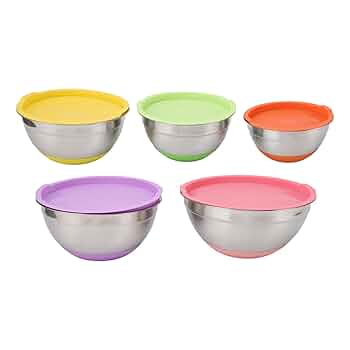 希少　フェデラル　5個　カラフルドット　ミキシングボウル　コンプリート 希少フェデラル5個カラフルドットミキシングボウルコンプリート