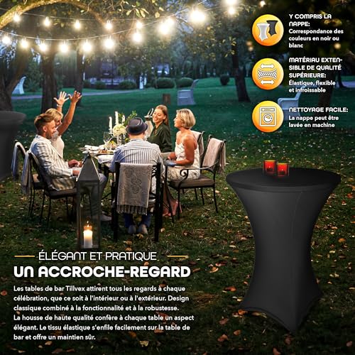Table Gastro Pliante Ronde Haute Tillvex Résistante Intempéries - 7