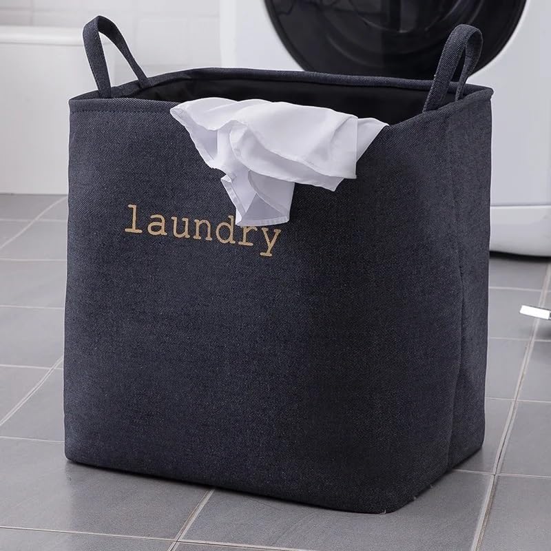 Panier à linge pliable pratique et portable - Parfait for ranger les vêtements sales et plus encore(Blue,25x35x40cm)