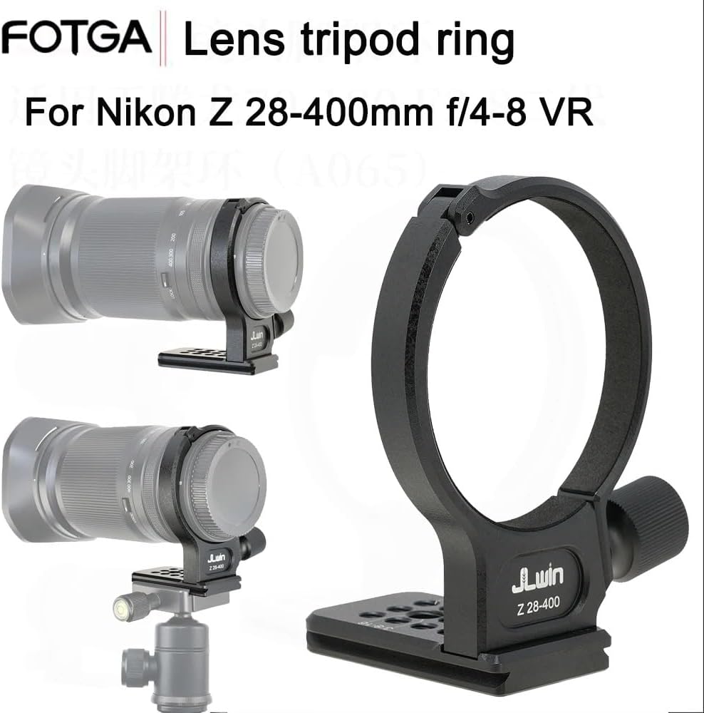 FOTGA Camera Lens Tripod Metal Mount Ring Adapter, for Nikon Z 28-400mm f/4-8 VR and Z 24-200 F4-6.3 Lens