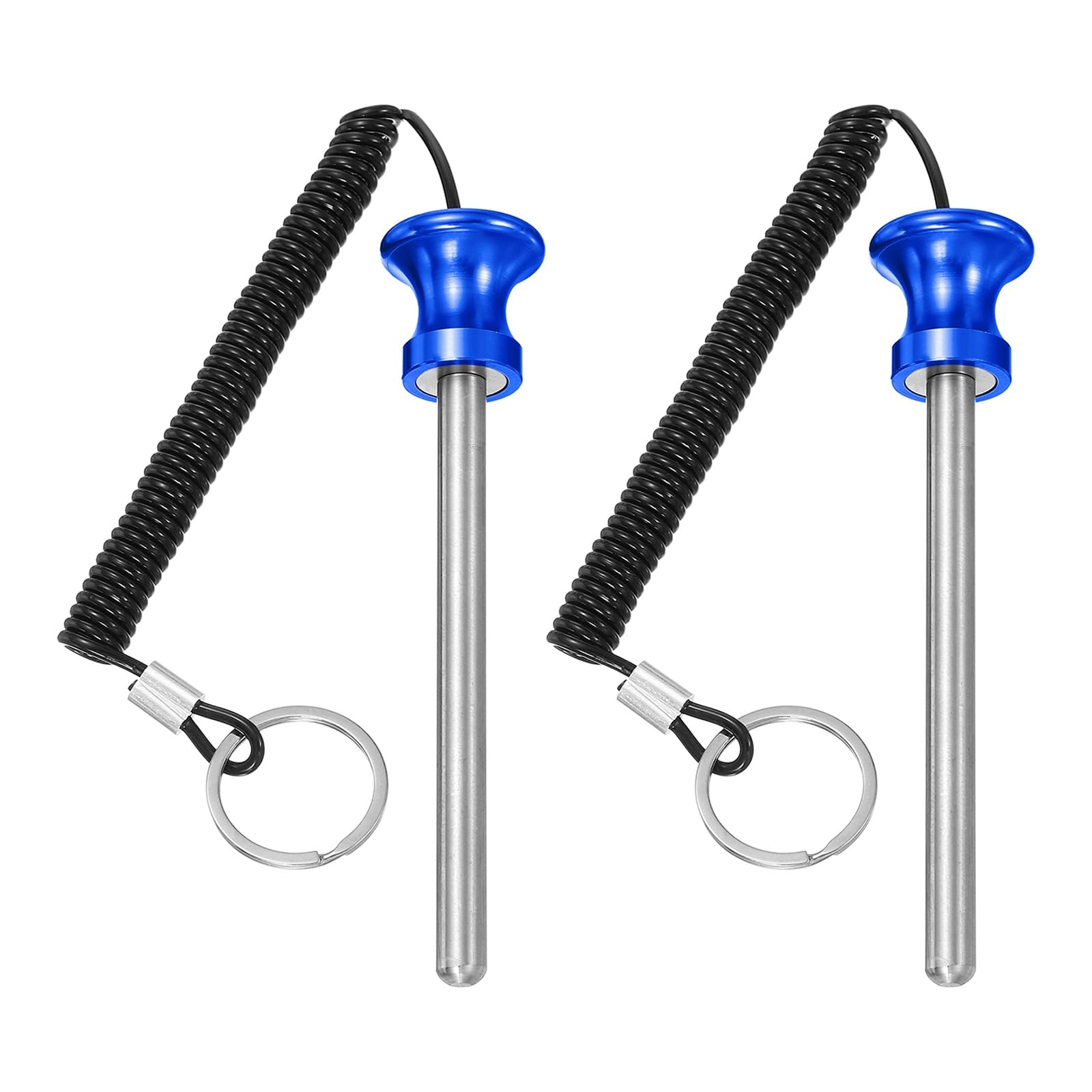 YELARXI Weight Stack Pin, Weight Gym Pin Strength Training Equipment Replacement with Pull Rope, 0.4 x 4.7 Inch Fit for Commercial Home Gym Club Machine Accessories (2 Pack, Blue)