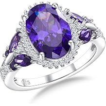 Oval Saphire/Ruby/Aquamarine/Emerald/Amethyst/Alexandrite/CZ Butterfly Ring