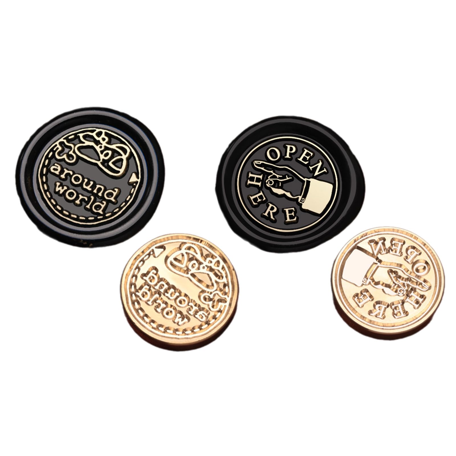 NEWFT Stamp Head for Gift Envelope Invitations Greeting Card Decorations Brasses Sealing Emboss Wax Seal Stamp Head Removable Scrapbooking Decorations