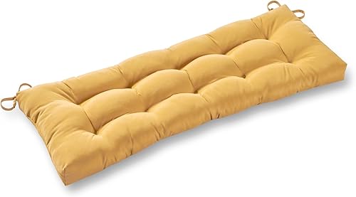 Greendale Home Fashions Sunbrella - Cojín para columpiobanco de 44 x 17 pulgadas, lona de trigo