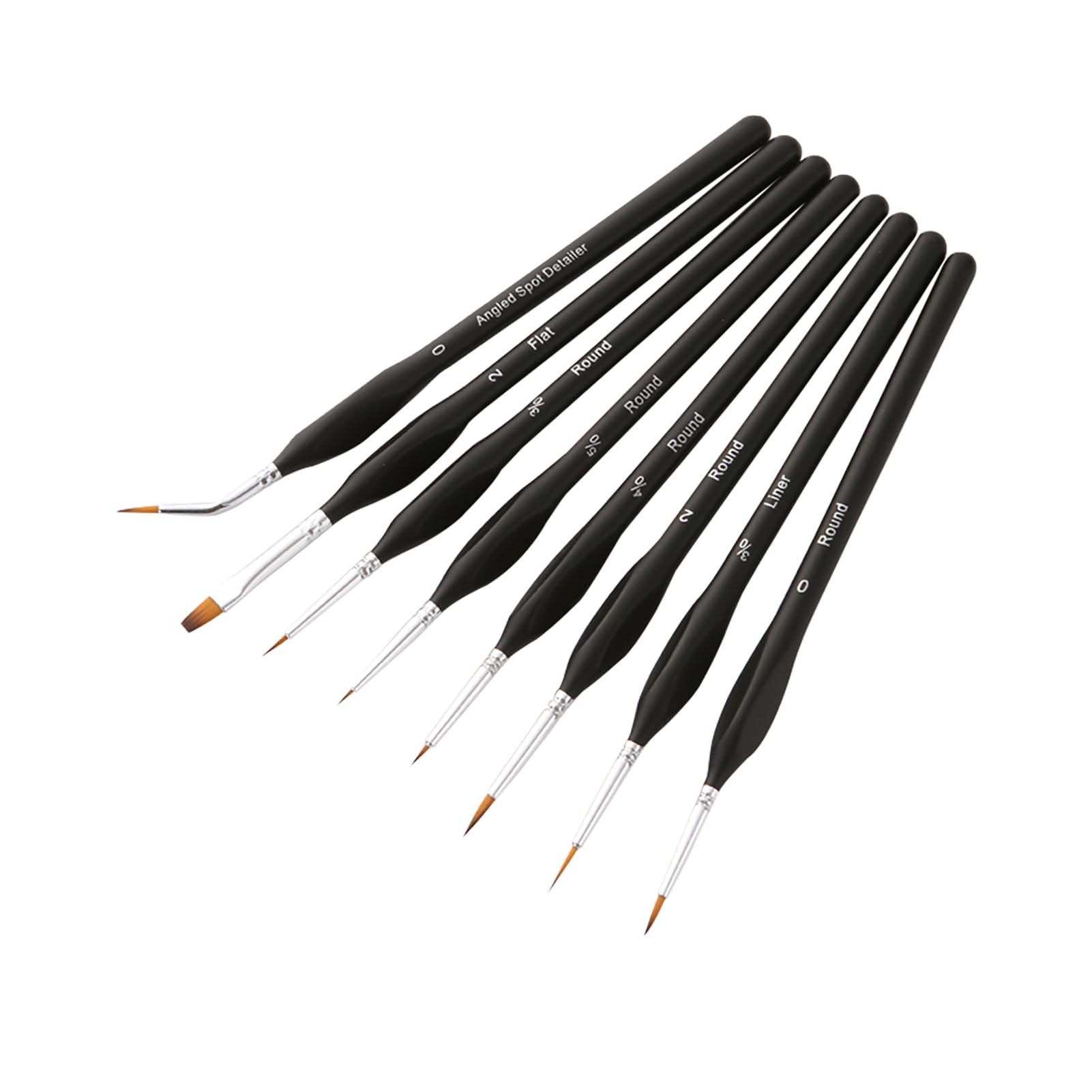 Paint Brush Set, Watercolor Brush Set with Nylon Hair Design 8pcs Detail Paint Brush Set for Acrylics, Inks and Gouache (8pcs)