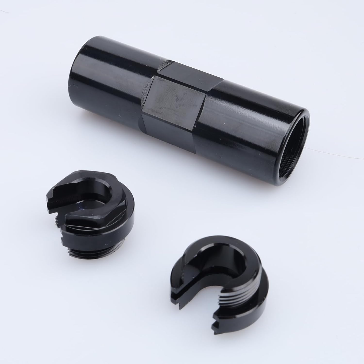 AC PERFORMANCE Aluminum Billet Double Ends 3/8 Female Quick Disconnect Fitting Adapter Black