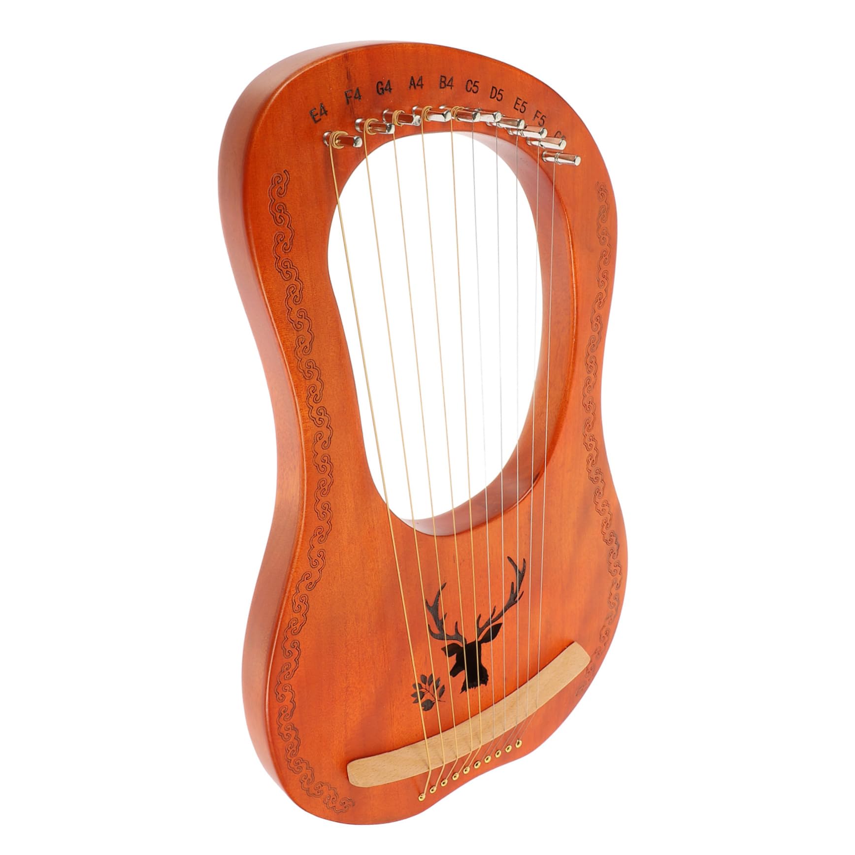 Milisten Arpa Corde in Legno Strumento Musicale Lira Toni di Strumenti Corda Delicati per Adulti