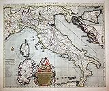  Carte particulaire des postes de l\'Italie. - Preußen Deutsches Reich Postkarte Post Karte map