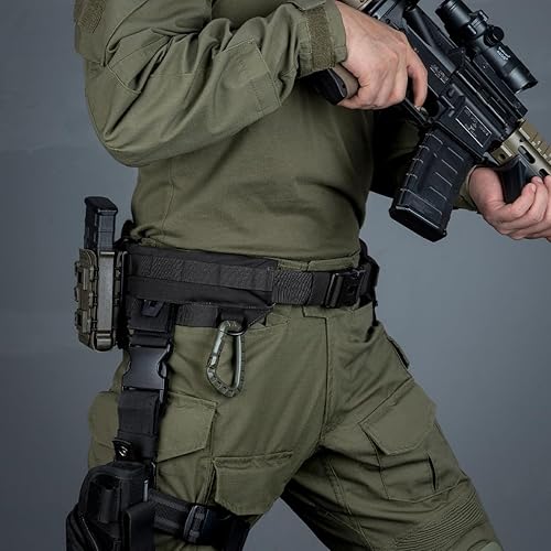 Miniatura 6 de IDOGEAR Cinturón táctico MOLLE cinturón militar modular Rigger's Belt Cinturón de combate ajustable con cinturón interior y cinturón exterior Set