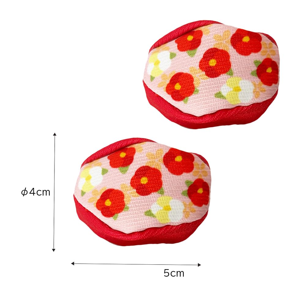 Amazon | お手玉 5個セット、花柄、ピンク/赤 | 民芸品 | おもちゃ