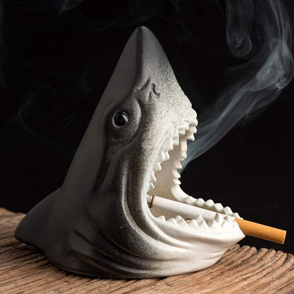 Posaceneretto in Ceramica, Ornamentale del Contenitore per rastrelliere per Cenere per Auto per Ufficio, Regalo per Il Fidanzato Padre,B
