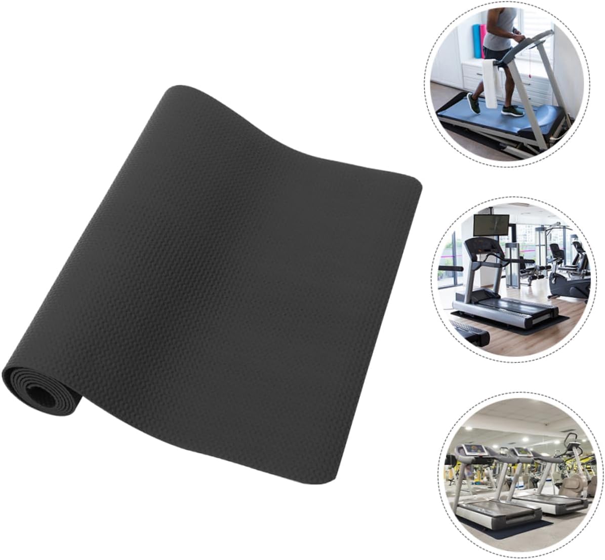 PRETYZOOM Exercise Equipment Mat Non Slip Treadmill Cushion for Noise Reduction Vibration Control Nbr Material Fitness Floor Protector for Gym Workouts Home Use