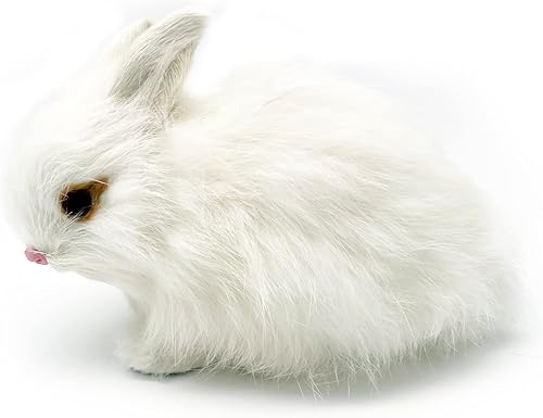 4 colores  realista conejo taxidermia réplica figurita en piel para Pascuahogaroficinajardínmanualidades decorativas hechas a mano