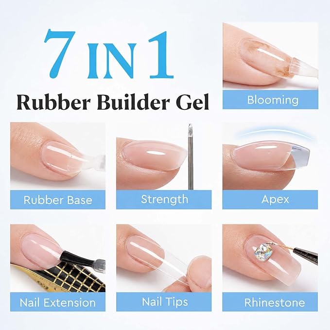 AZUREBEAUTY Rubber Base Builder Gel 15ml Esmalte Uñas Brillante miniatura 8