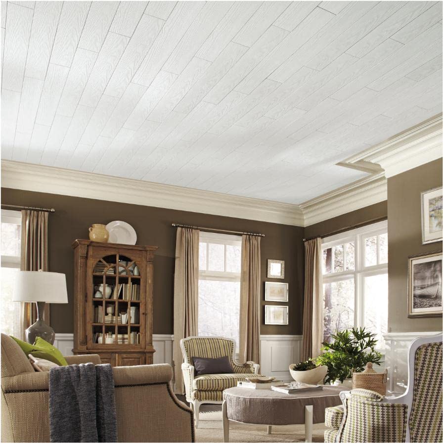 Country Classic Mineral Fibre Ceiling Planks - 48" x 6", 20 Pack