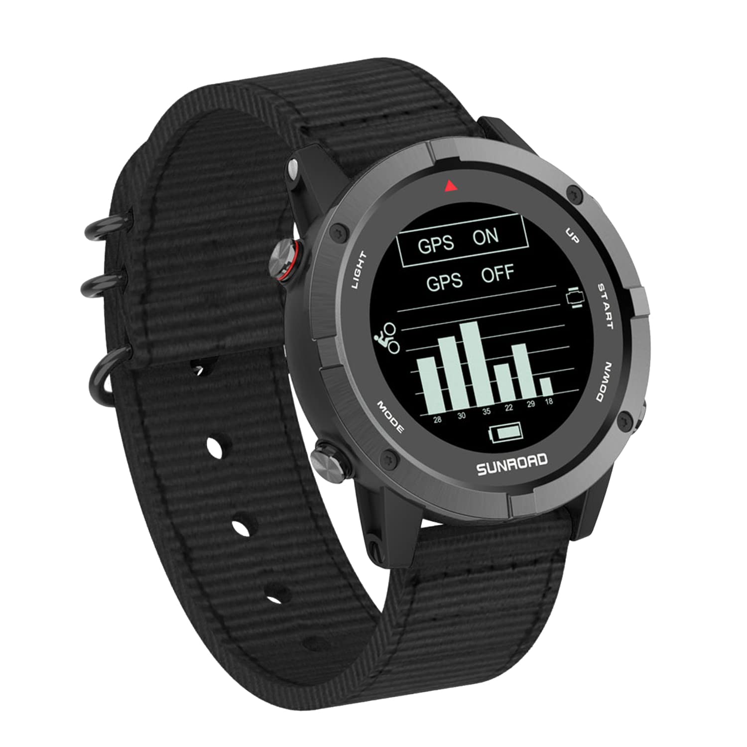 Zegarek sportowy, GPS, tracker fitness, zegarek na rękę z pulsometrem, 100 m, wodoszczelny, do biegania, pływania, jazdy na rowerze, wspinaczki